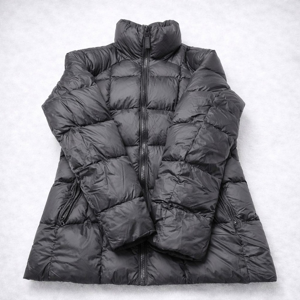 Marc New York Puffer Jacket Womens XS Black Long Quilted Winter Coat